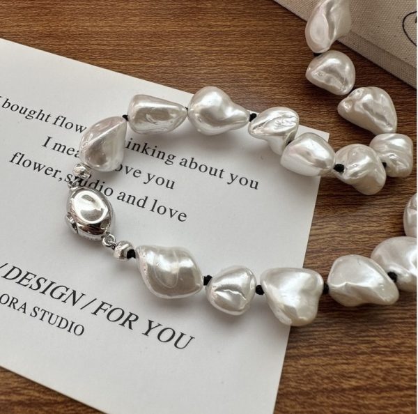 Wholesale 925 Sterling Silver Irregular Baroque Pearl Necklace - Image 2