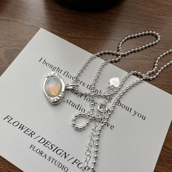 Wholesale 925 Sterling Silver Color-Changing Opal Necklace - Image 3