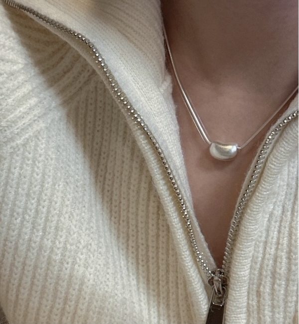 Wholesale 925 Sterling Silver Broad Bean Necklace - Image 4