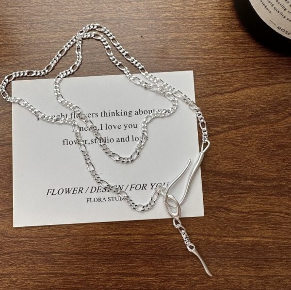 Wholesale 925 Sterling Silver Simple Sweater Chain Necklace - Image 3