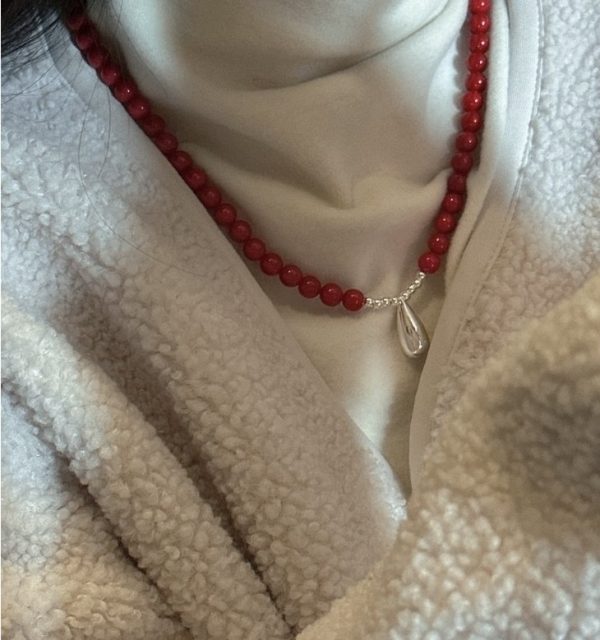 Wholesale 925 Sterling Silver Red Mother Of Pearl Necklace - Image 5
