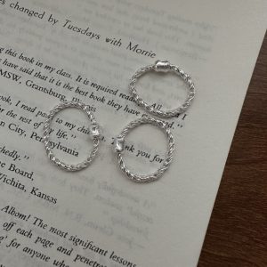 Wholesale 925 Sterling Silver Twist Chain Ring