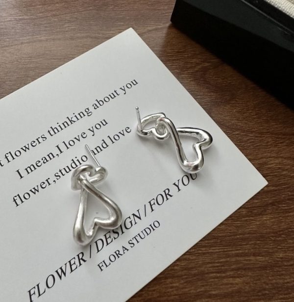 Wholesale 925 Sterling Silver Heart Shape Earrings - Image 3