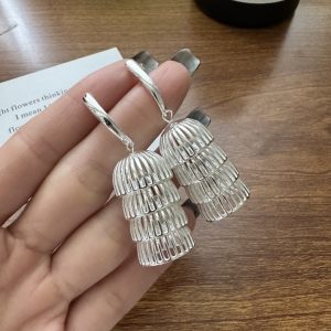 Wholesale 925 Sterling Silver Cage Dangle Earrings