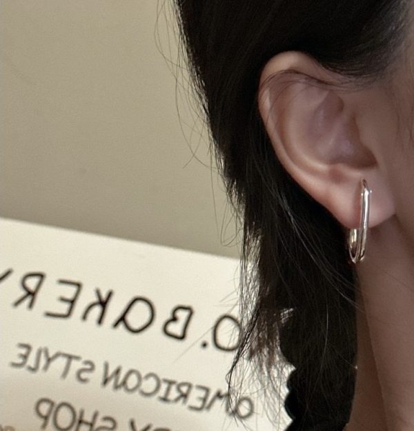 Wholesale 925 Sterling Silver Bent Hook Stud Earrings - Image 5