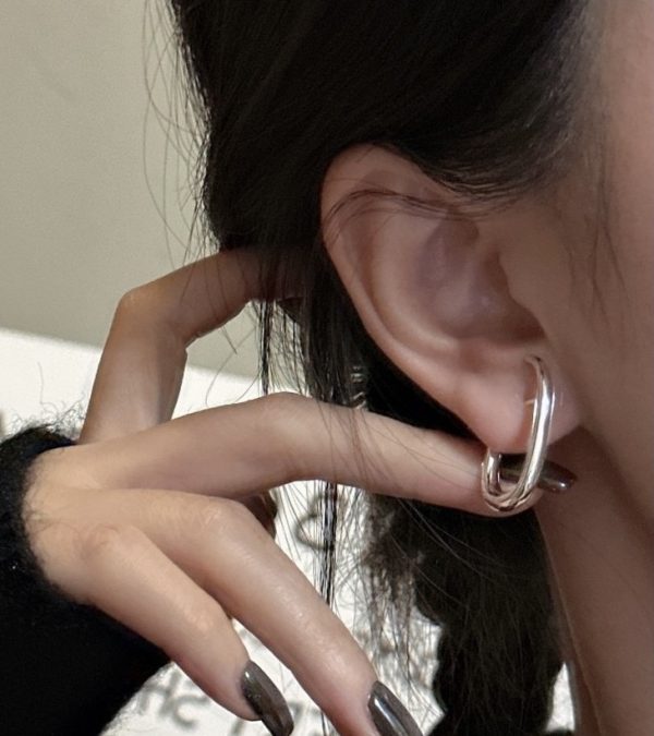 Wholesale 925 Sterling Silver Bent Hook Stud Earrings - Image 6