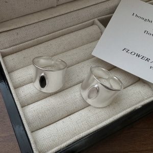 Wholesale 925 Sterling Silver Matte Agate Ring