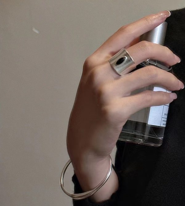 Wholesale 925 Sterling Silver Matte Agate Ring - Image 6