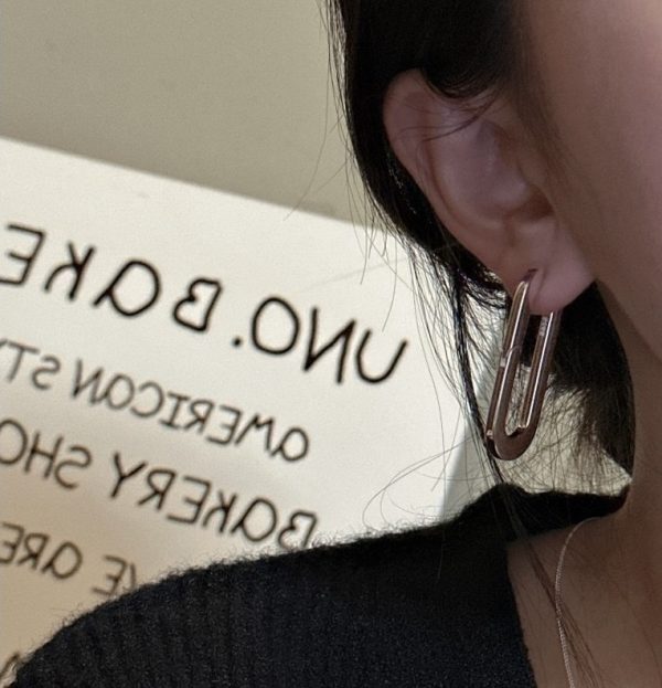 Wholesale 925 Sterling Silver Chunky Rectangular Earrings - Image 4