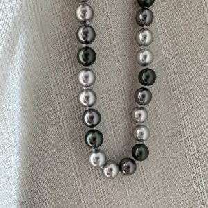 Wholesale 925 Sterling Silver Artificial Tahiti Pearl Necklace