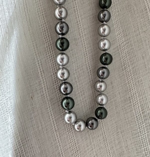 Wholesale 925 Sterling Silver Artificial Tahiti Pearl Necklace