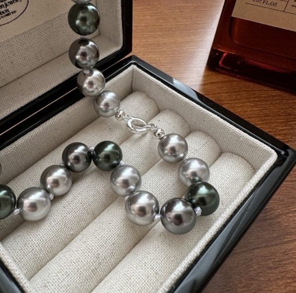 Wholesale 925 Sterling Silver Artificial Tahiti Pearl Necklace - Image 2