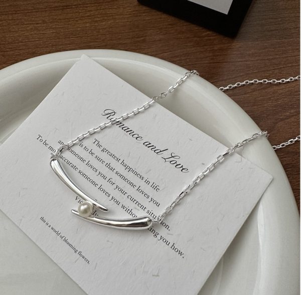 Wholesale 925 Sterling Silver Smile Pearl Necklace - Image 2