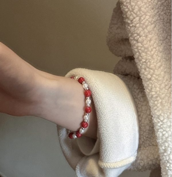 Wholesale 925 Sterling Silver Red Shell Pearl Bead Necklace & Bracelet - Image 6