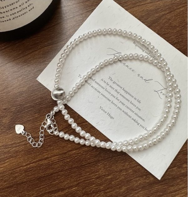 Wholesale 925 Sterling Silver Agate Pearl Bead Necklace - Image 2