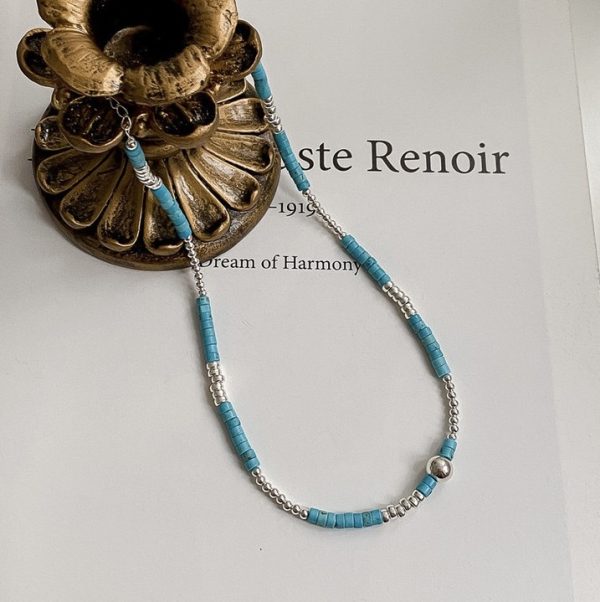 Wholesale 925 Sterling Silver Turquoise Beaded Necklace & Bracelet - Image 2