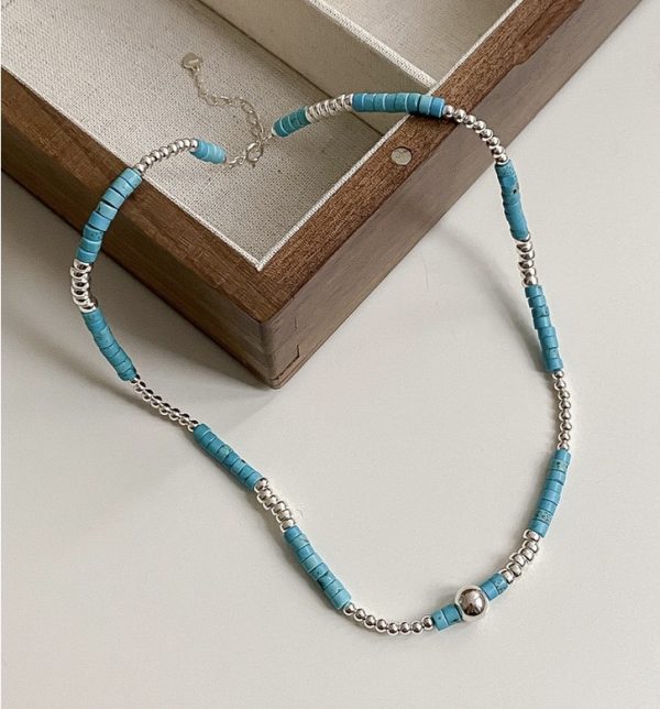 Wholesale 925 Sterling Silver Turquoise Beaded Necklace & Bracelet - Image 3