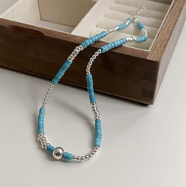 Wholesale 925 Sterling Silver Turquoise Beaded Necklace & Bracelet - Image 4