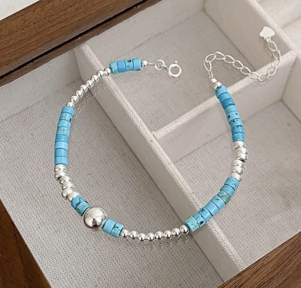 Wholesale 925 Sterling Silver Turquoise Beaded Necklace & Bracelet - Image 7