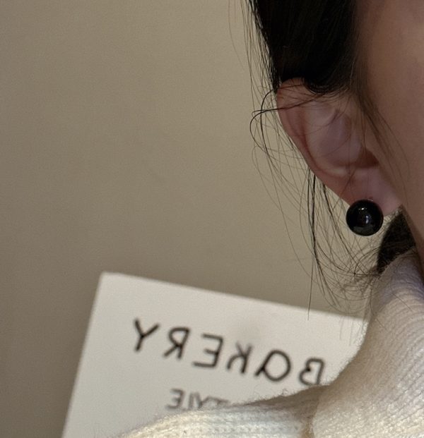 Wholesale 925 Sterling Silver Black Agate Bead Earrings - Image 7