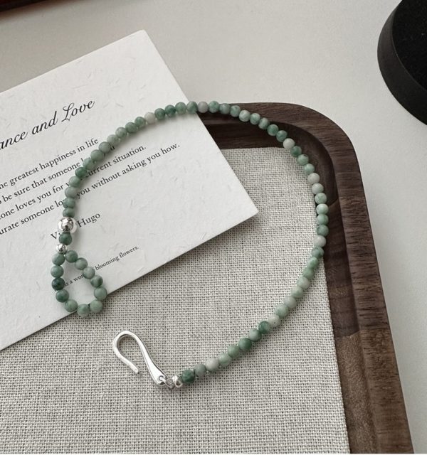 Wholesale 925 Sterling Silver Green Bead Bracelet