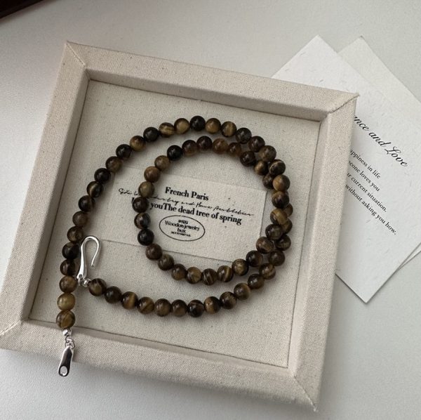 Wholesale 925 Sterling Silver Tiger's Eye Bead Necklace & Bracelet - Image 2