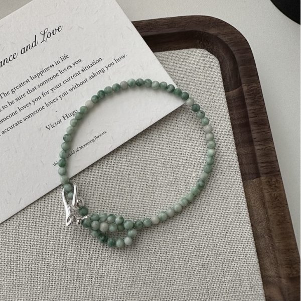 Wholesale 925 Sterling Silver Green Bead Bracelet - Image 3