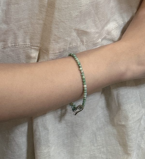 Wholesale 925 Sterling Silver Green Bead Bracelet - Image 4