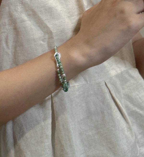 Wholesale 925 Sterling Silver Green Bead Bracelet - Image 6