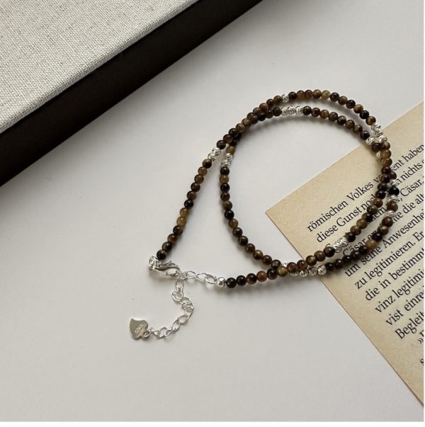 Wholesale 925 Sterling Silver Tiger's Eye Bead Necklace - Image 2