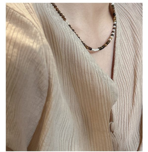 Wholesale 925 Sterling Silver Tiger's Eye Bead Necklace - Image 4