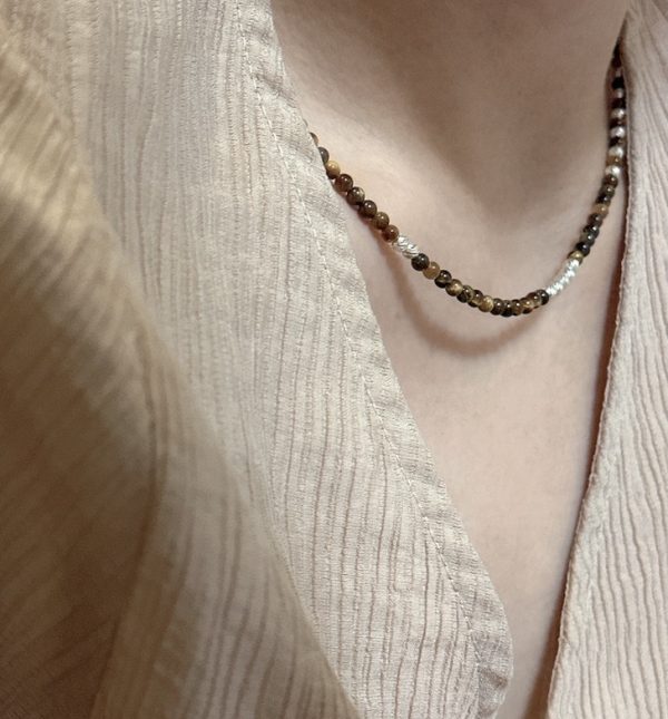 Wholesale 925 Sterling Silver Tiger's Eye Bead Necklace - Image 6