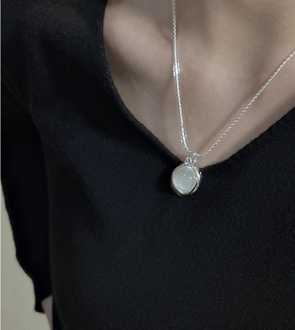 Wholesale 925 Sterling Silver White Agate Necklace - Image 5