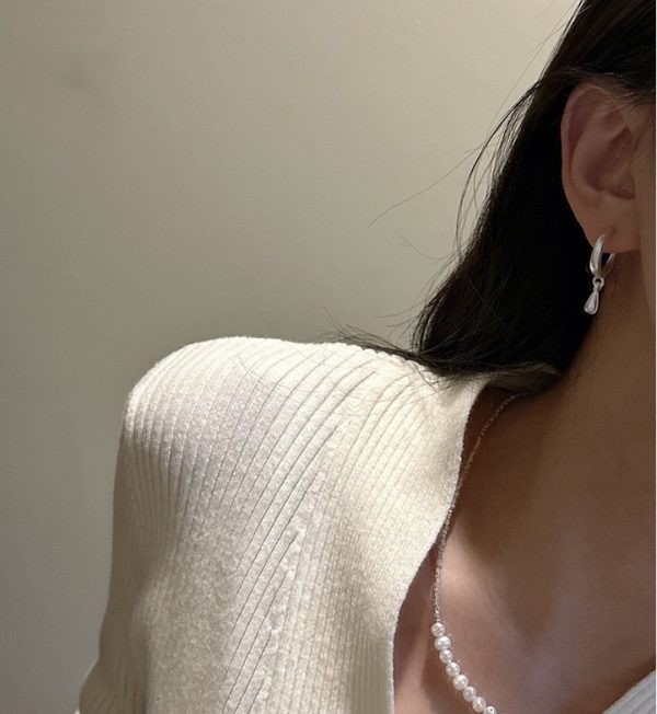 Wholesale 925 Sterling Silver Frosted drop earrings - Image 4