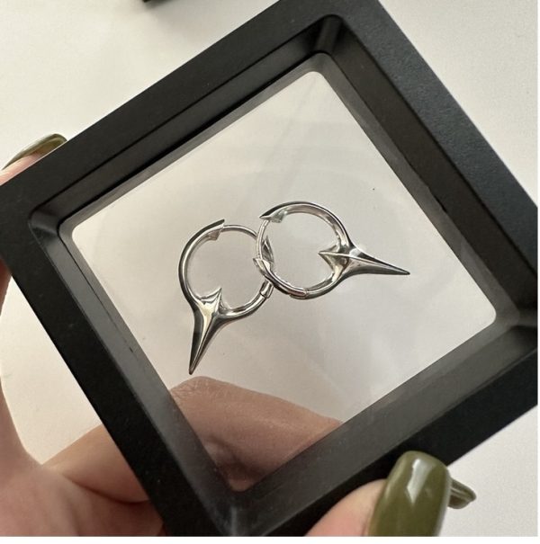 Wholesale 925 Sterling Silver Four-pointed Star Earrings - Image 2