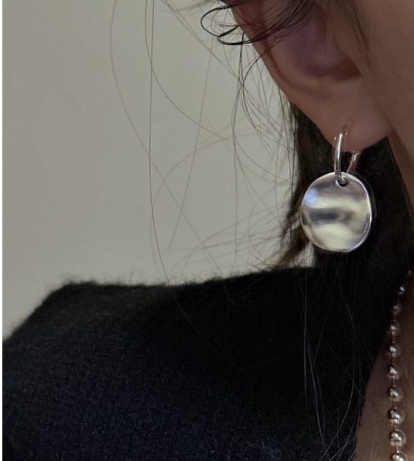 Wholesale 925 Sterling Silver Frosted Pleated Earrings - Image 6