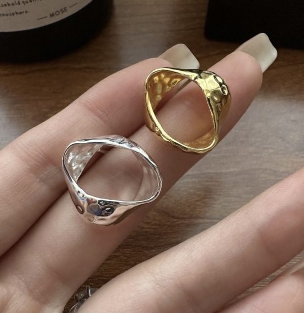 Wholesale 925 Sterling Silver Irregular Textured Earrings - Image 2