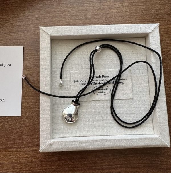 Wholesale 925 Sterling Silver Flask Adjustable Cord Necklace
