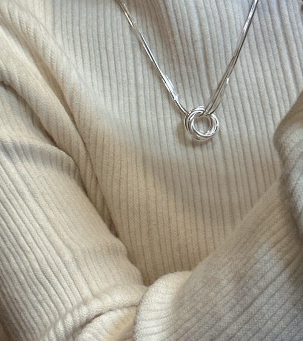 Wholesale 925 Sterling Silver Loop Three Layer Necklace - Image 6