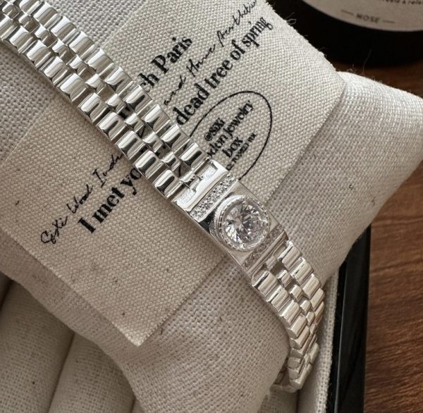 Wholesale 925 Sterling Silver Zircon Wristband Bracelet