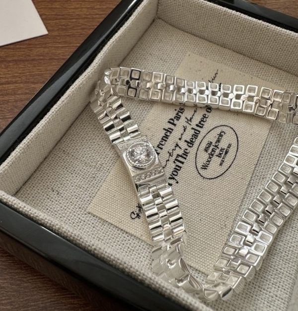 Wholesale 925 Sterling Silver Zircon Wristband Bracelet - Image 2