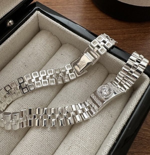 Wholesale 925 Sterling Silver Zircon Wristband Bracelet - Image 3