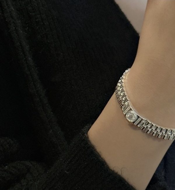 Wholesale 925 Sterling Silver Zircon Wristband Bracelet - Image 6