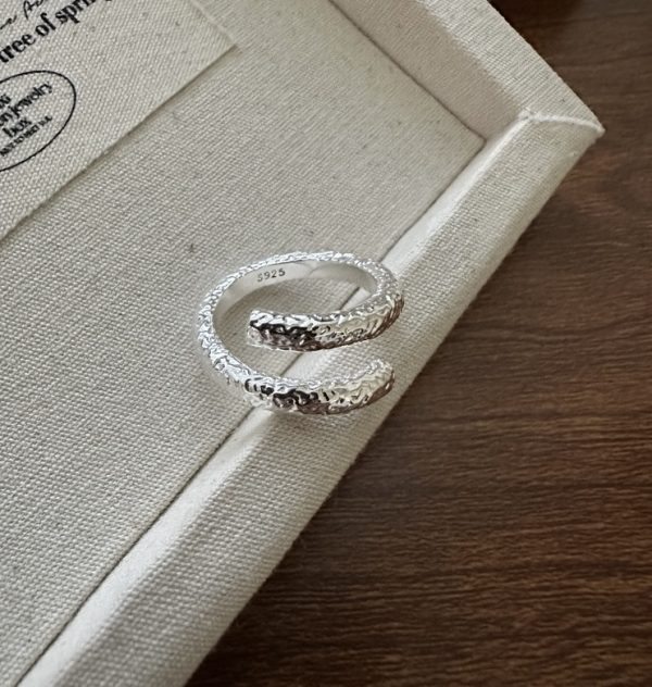 Wholesale 925 Sterling Silver Textured Ring & Stud Earrings - Image 2