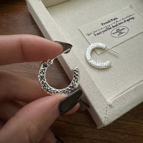 Wholesale 925 Sterling Silver Textured Ring & Stud Earrings - Image 8