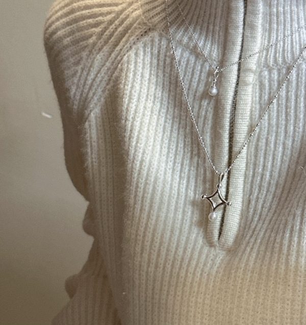 Wholesale 925 Sterling Silver Rhombic Pearl Necklace & Simple Pearl Necklace - Image 7