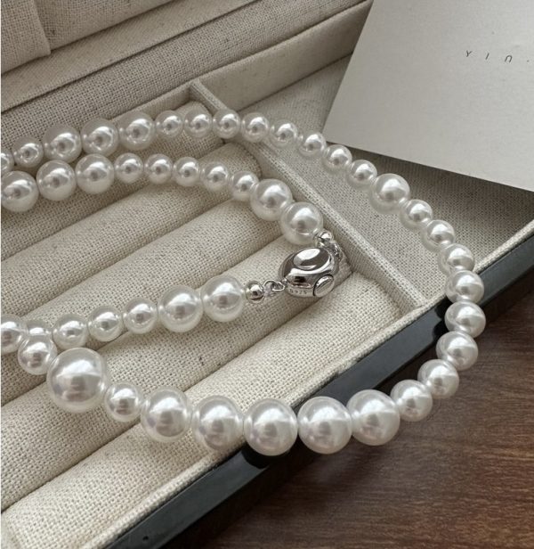 Wholesale 925 Sterling Silver Australian White Pearl Necklace