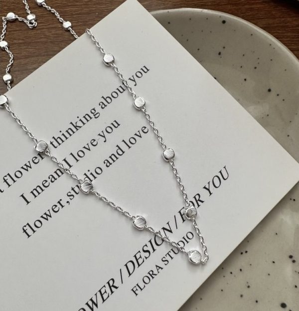 Wholesale 925 Sterling Silver Italian Sparkling Bead Chain Necklace - Image 2