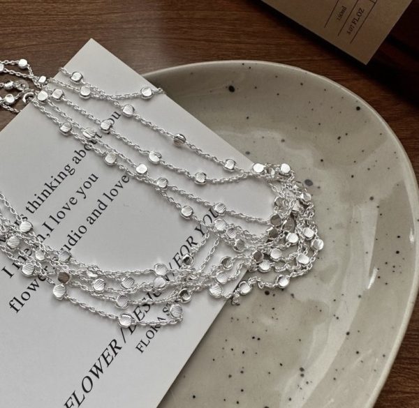 Wholesale 925 Sterling Silver Italian Sparkling Bead Chain Necklace - Image 3