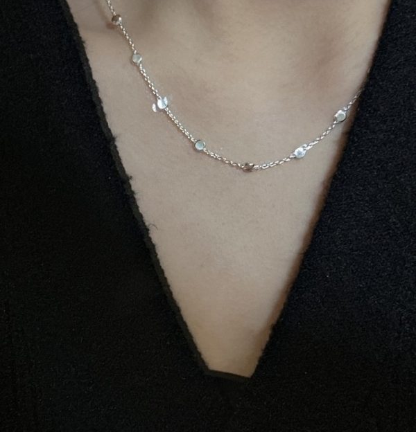 Wholesale 925 Sterling Silver Italian Sparkling Bead Chain Necklace - Image 6